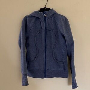 lululemon athletica size 10 Striped Blue Zip-Up Jacket